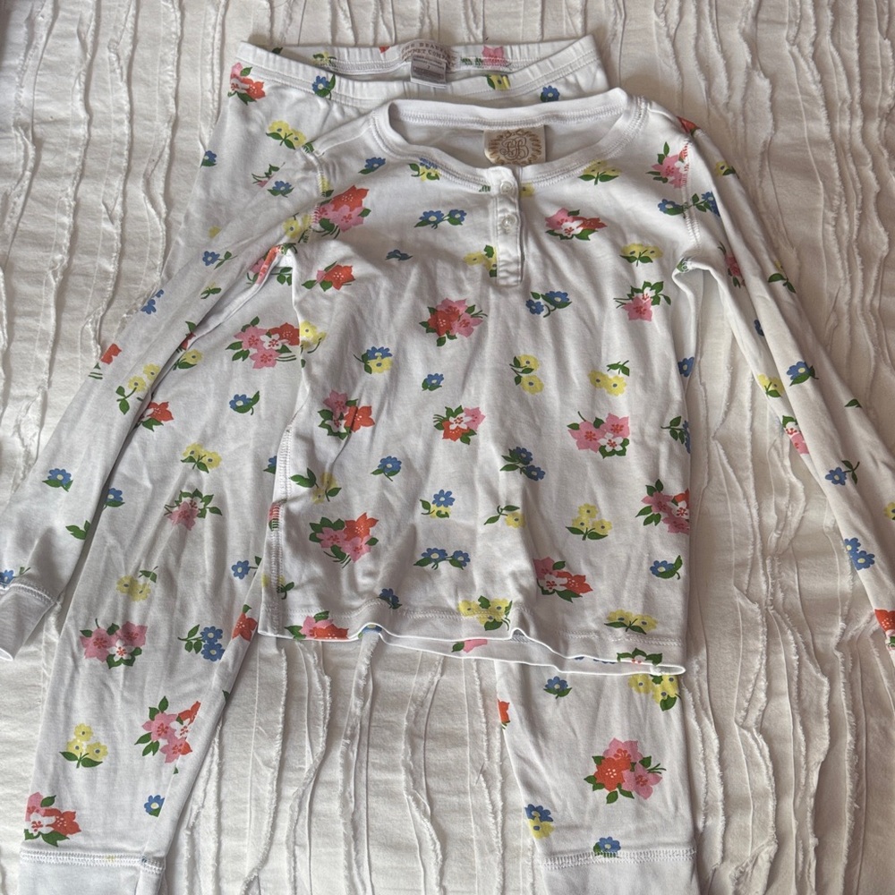 The Beaufort Bonnet Company White Floral Kids Top